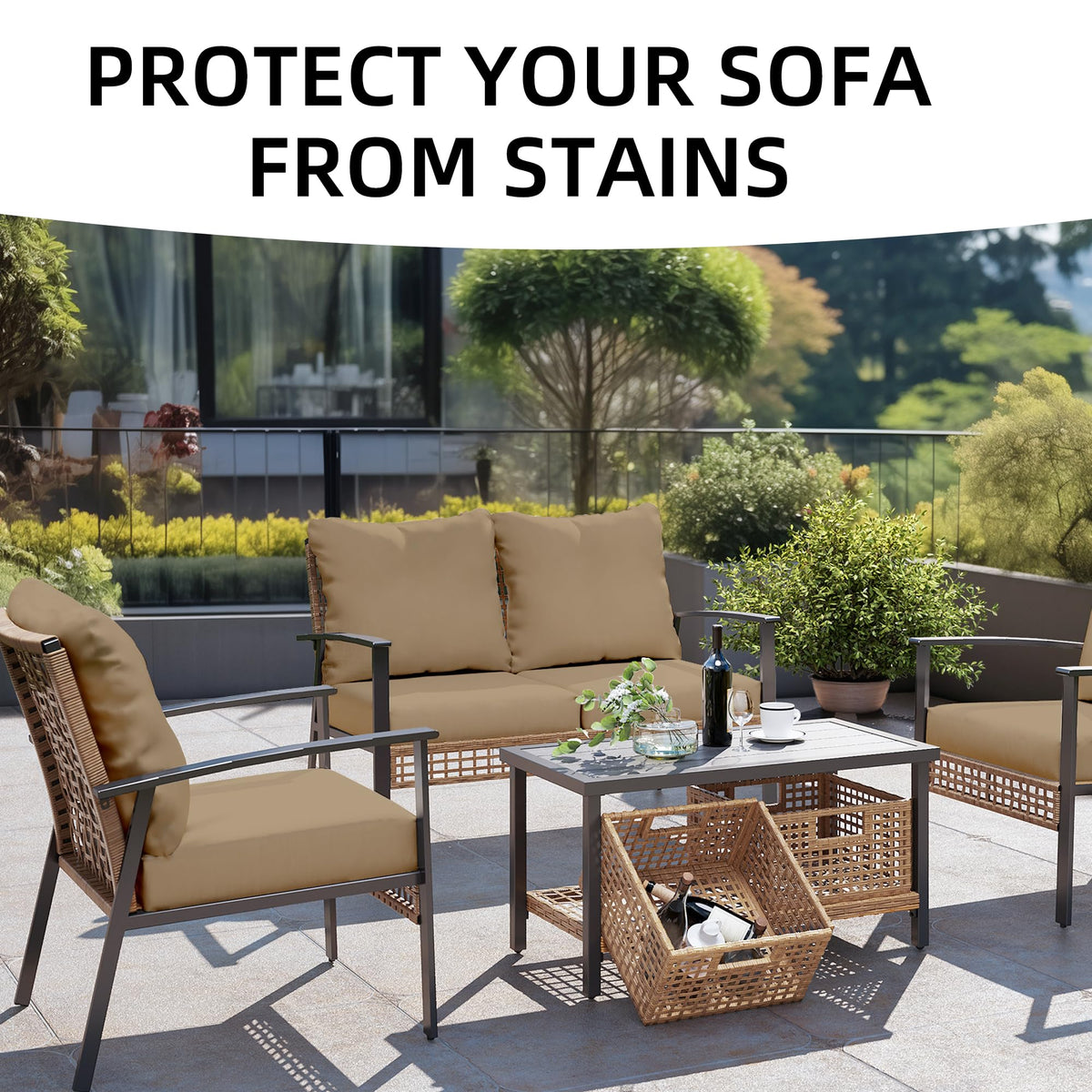 SUKAIKEQA outdoor cushion cover set color options coordinating with existing outdoor decor