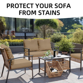 SUKAIKEQA outdoor cushion cover set color options coordinating with existing outdoor decor