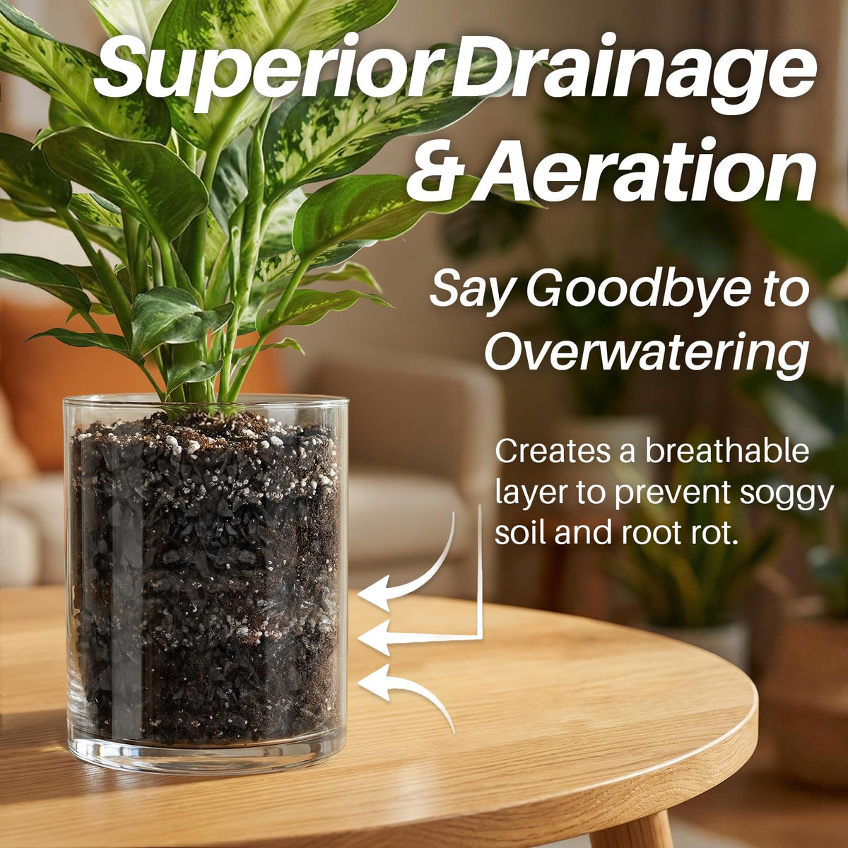 Sukh porous charcoal boosts air flow for stronger roots in dense mixes