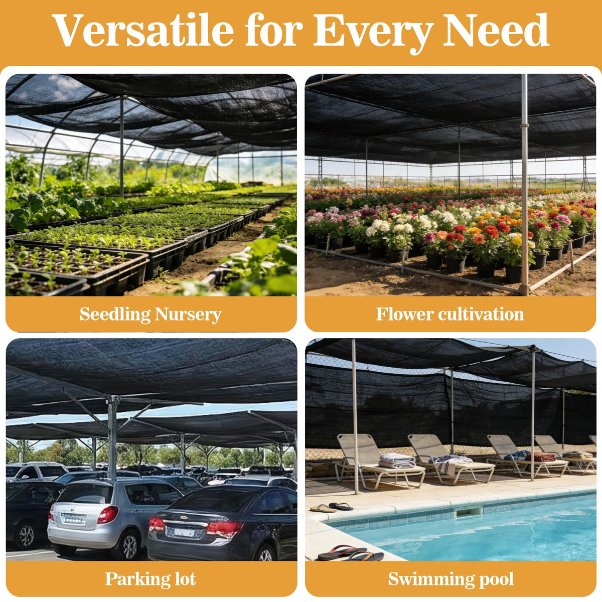 Sukh shade cloth suitable for gardens, nurseries, and greenhouses.
