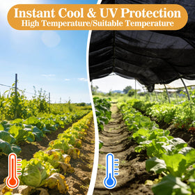 Close-up of Sukh HDPE shade cloth highlighting durable, UV-resistant material.