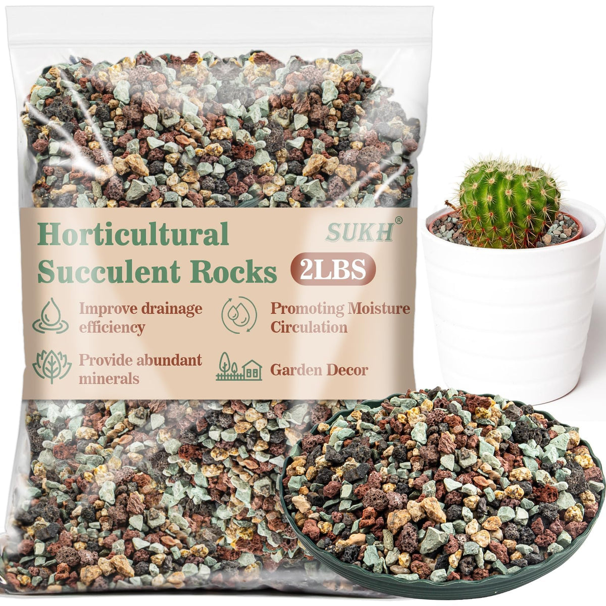 Sukh lava rocks bonsai mix provide drainage and airflow for bonsai pots.