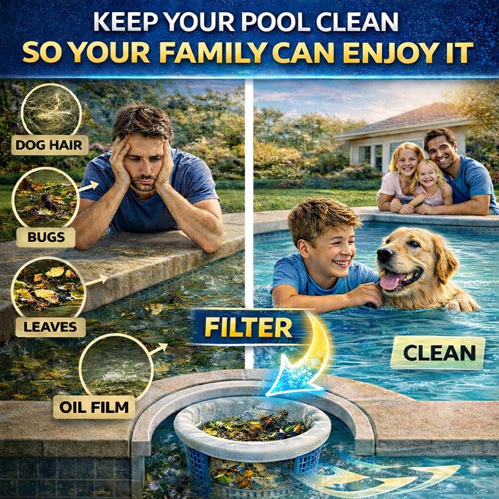Sukh pool socks in use protect filter flow in pools.