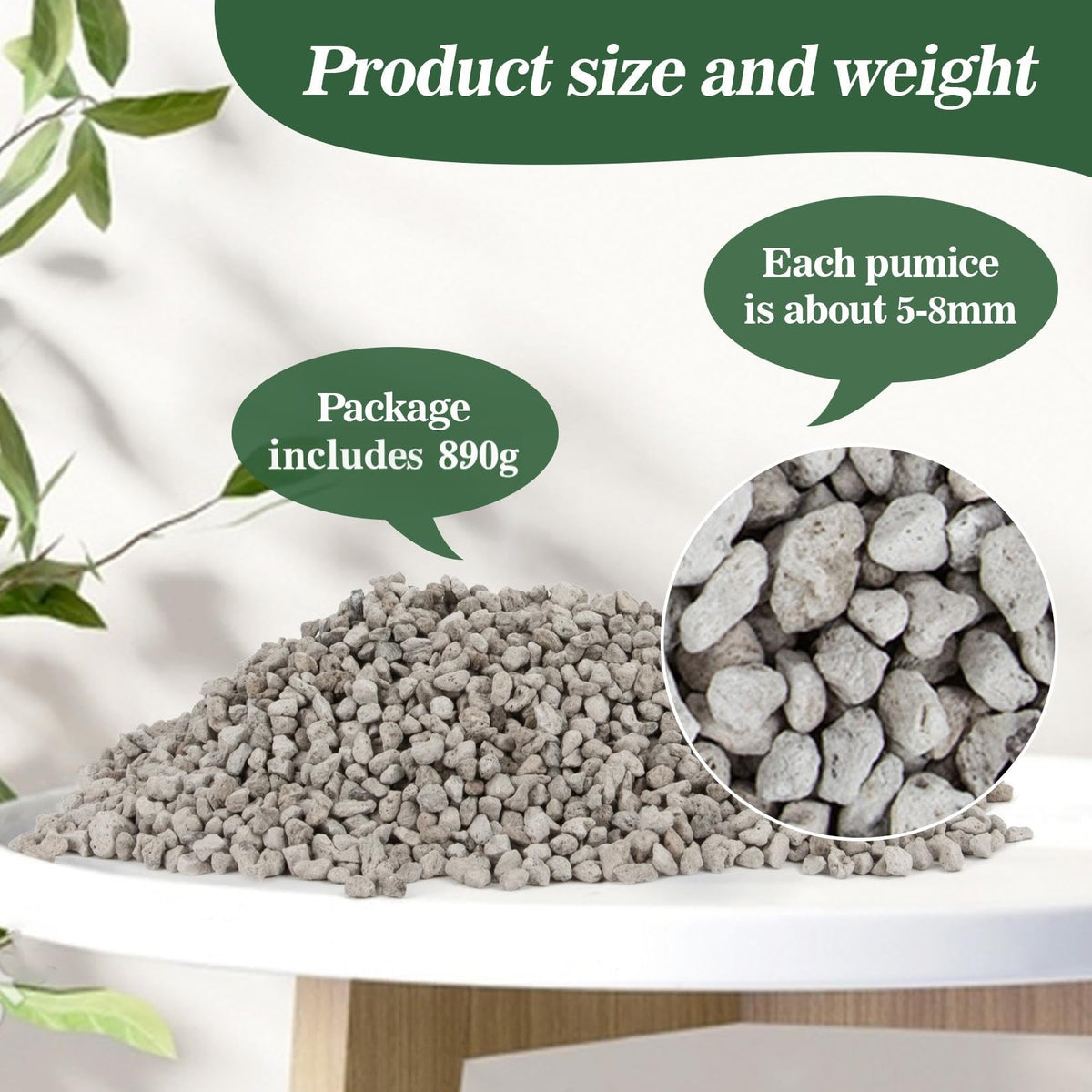 Sukh pumice stone in potting mix improves drainage for healthier roots.