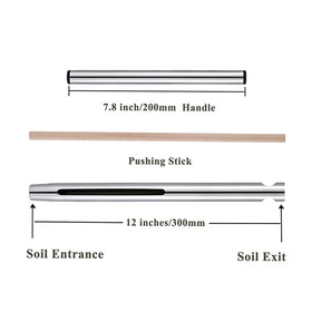Sukiise soil probe with disassembled T-handle for easy transport.