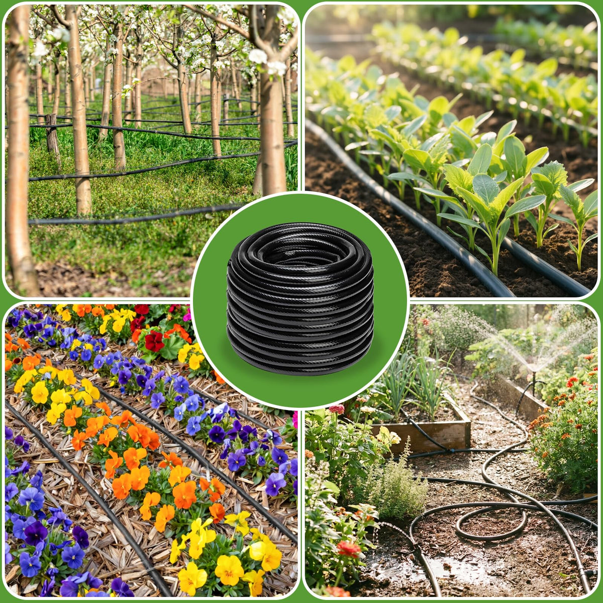 Sulataya plant watering tubing enabling automated irrigation across zones.