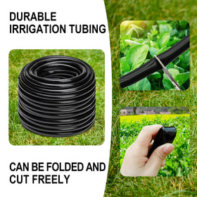 Sulataya tubing fits 1/2 inch fittings for flexible irrigation setups.