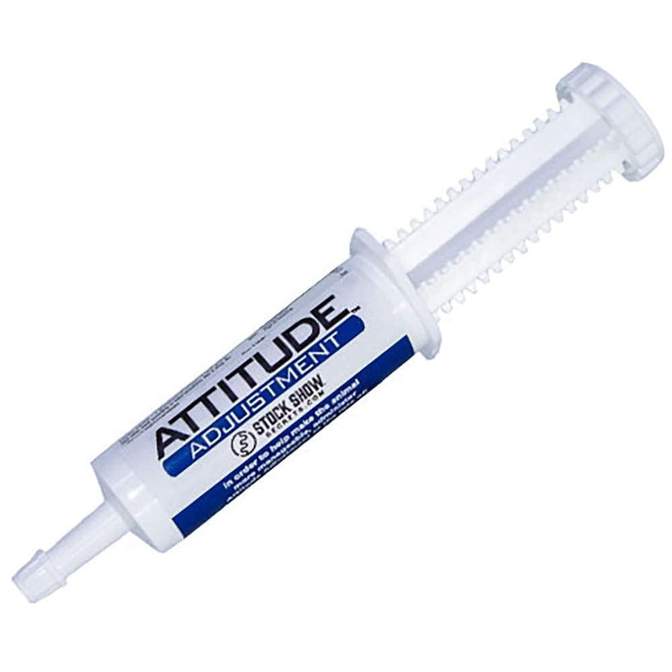Sullivan's Attitude Adjustment show paste tube ready for show-day preparation to help calm animals.