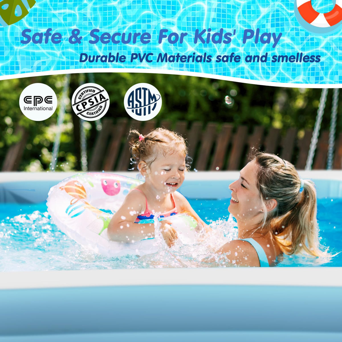 Sumbee durable eco-friendly PVC construction meets international toy standards.
