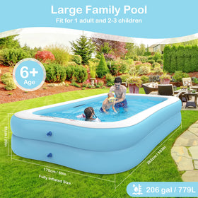 Sumbee pool with built in valves for quick inflation and deflation
