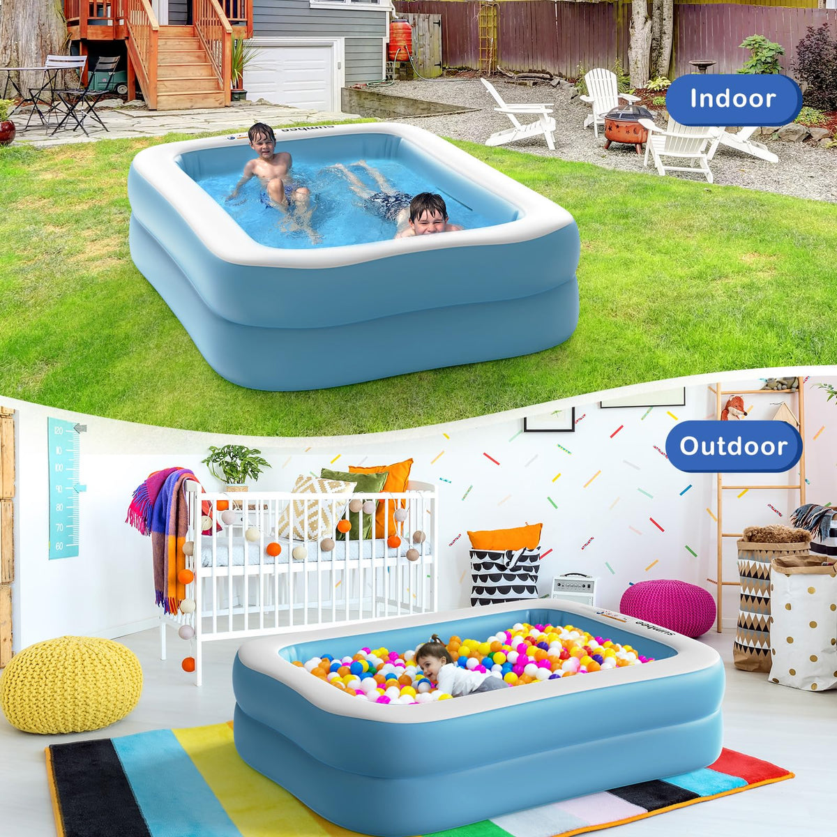 Sumbee UV-resistant pool material blocks sun rays and protects interior surfaces.