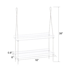 Sumerflos clear acrylic window shelf displaying herbs with easy height adjustment.