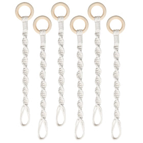SUMERSHA 6-pack macrame plant hanger extenders for versatile indoor and outdoor displays