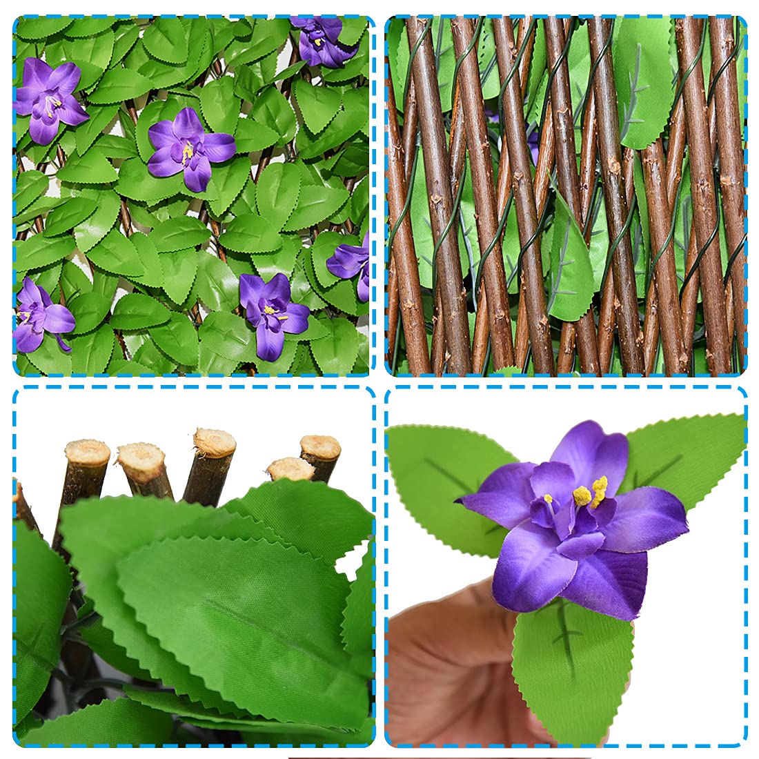 Sumery expandable ivy fence length adjustment demonstrates customizable privacy