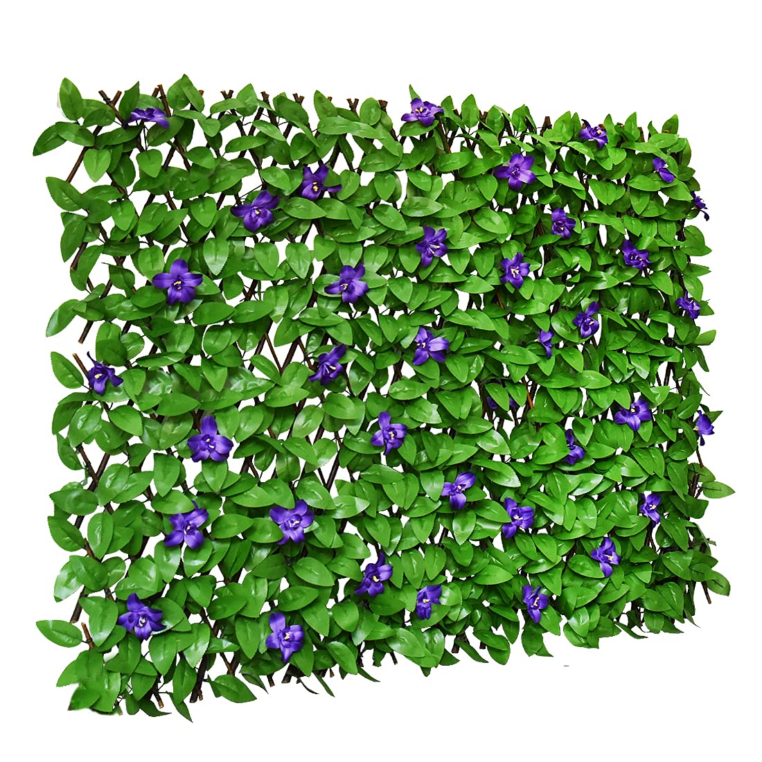 Sumery expandable ivy fence privacy screen expanded on balcony for privacy and airflow