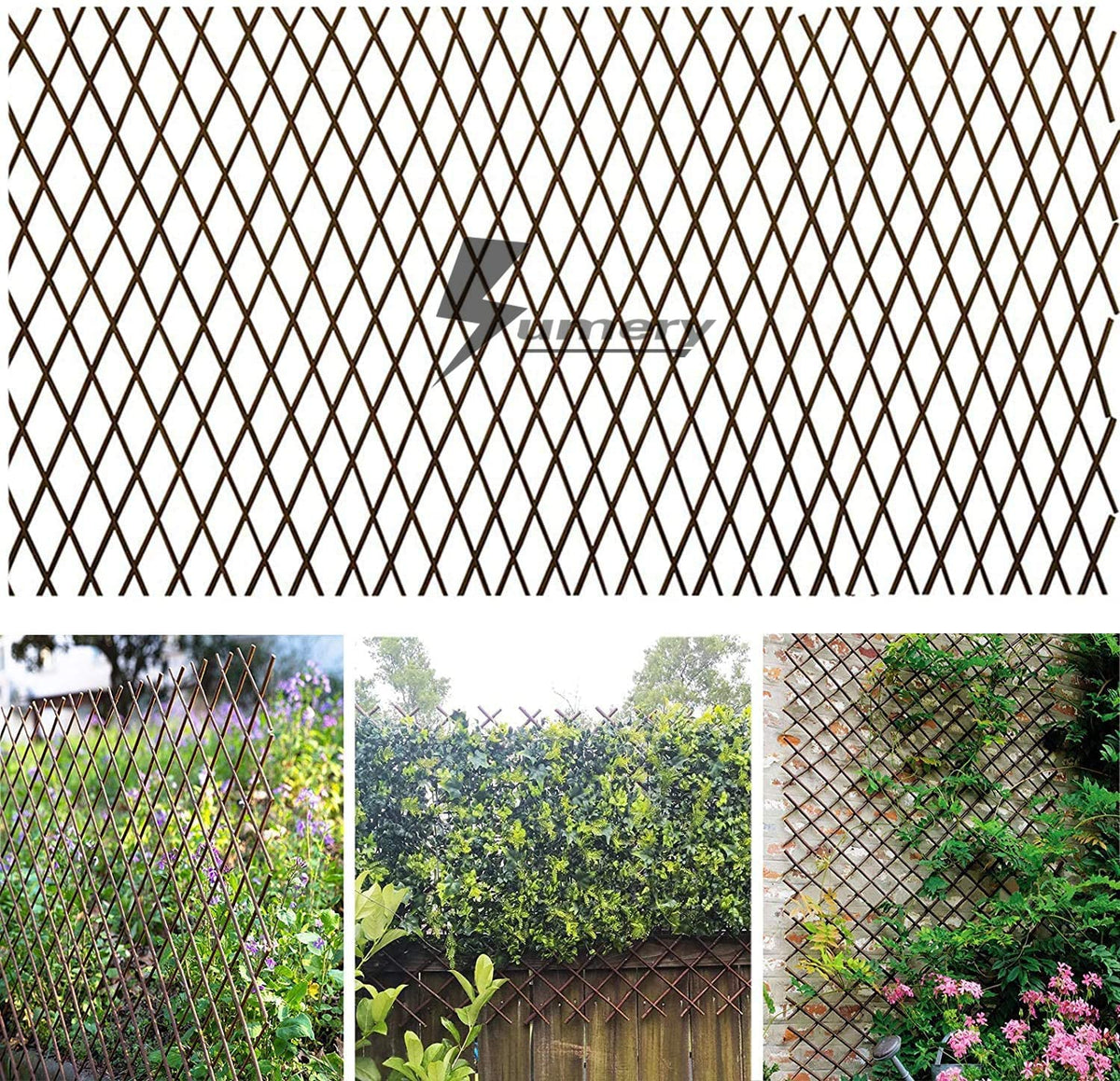 Sumery Nature willow fence closed: compact privacy with natural texture.