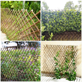 Sumery Nature Willow Trellis fully closed creates a compact privacy screen