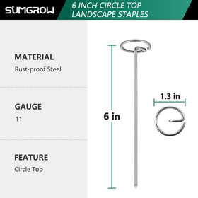SUMGROW circle-top design emphasizes G-shape stability for secure landscape fabric.