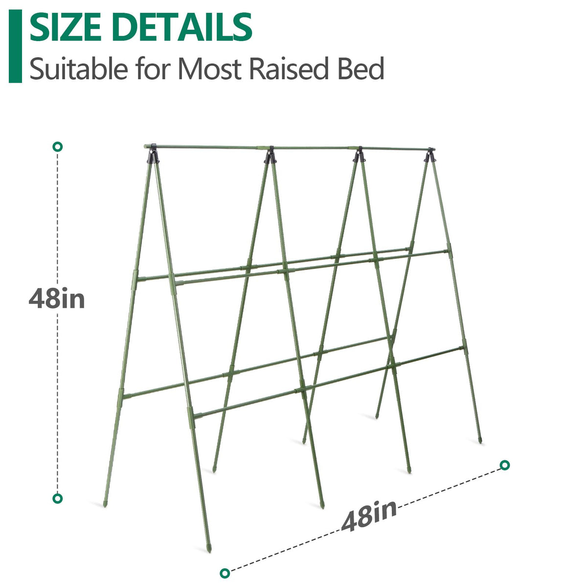 Sumgrow easy assembly no-tools setup for quick trellis installation.