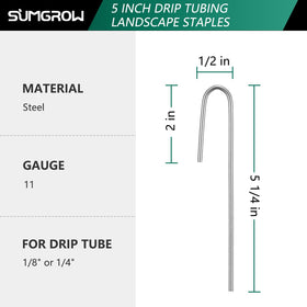 SUMGROW galvanized steel drip stake resists rust for durable irrigation installations.
