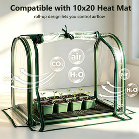 SUMGROW Mini Greenhouse rolled panel enables easy daily care and access