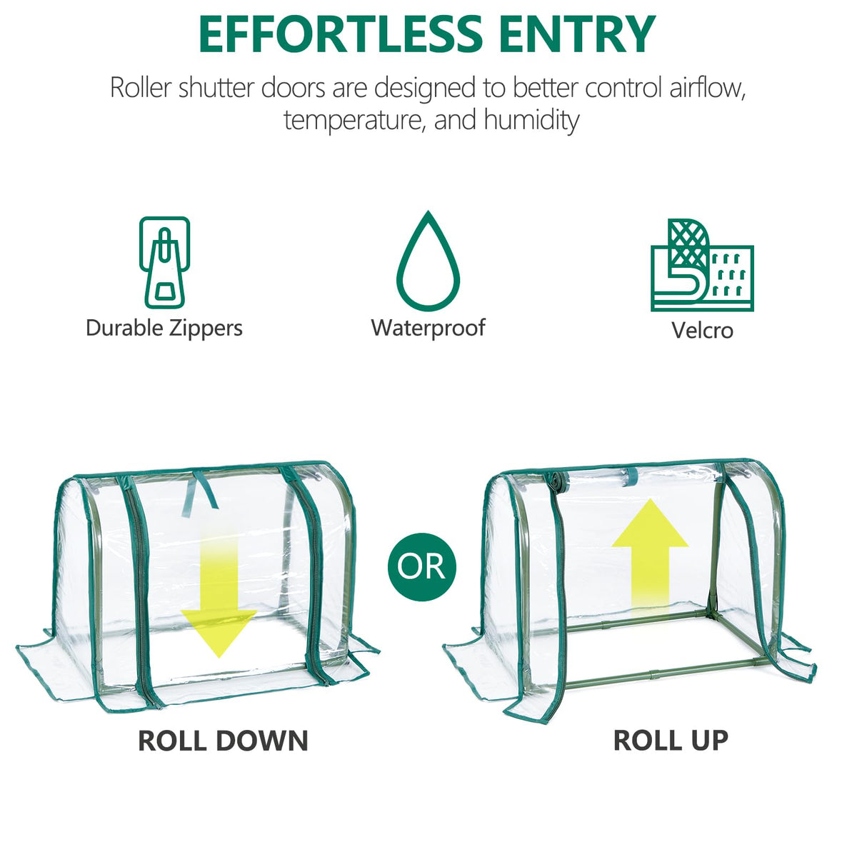 SUMGROW Mini Greenhouse durable transparent plastic lets light through for growth