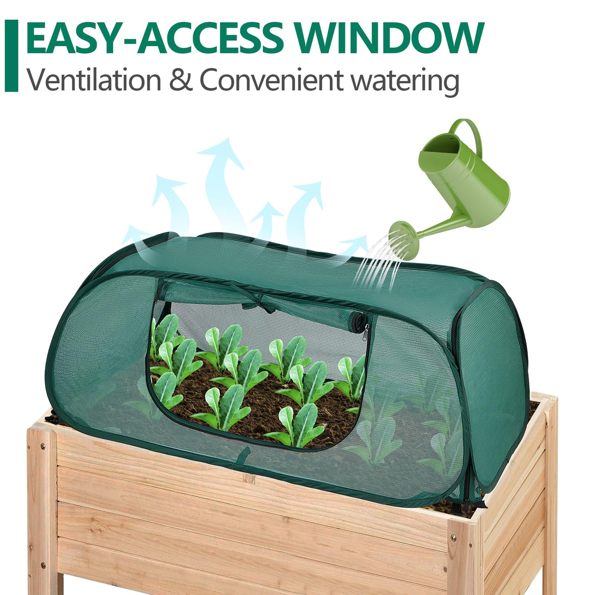 SUMGROW crop tent promotes airflow and water penetration to roots.