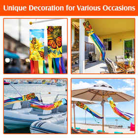 Sumind two-piece windsock set offers versatile outdoor decor.