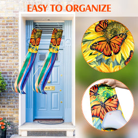 Sumind windsock with metal clip and rope for easy hanging.