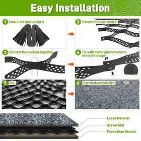 Sumloty Gravel Grid honeycomb cells promote drainage and erosion control.