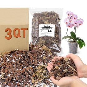 Sumloty orchid bark potting mix 3qt bag offers fast drainage for healthy orchid roots