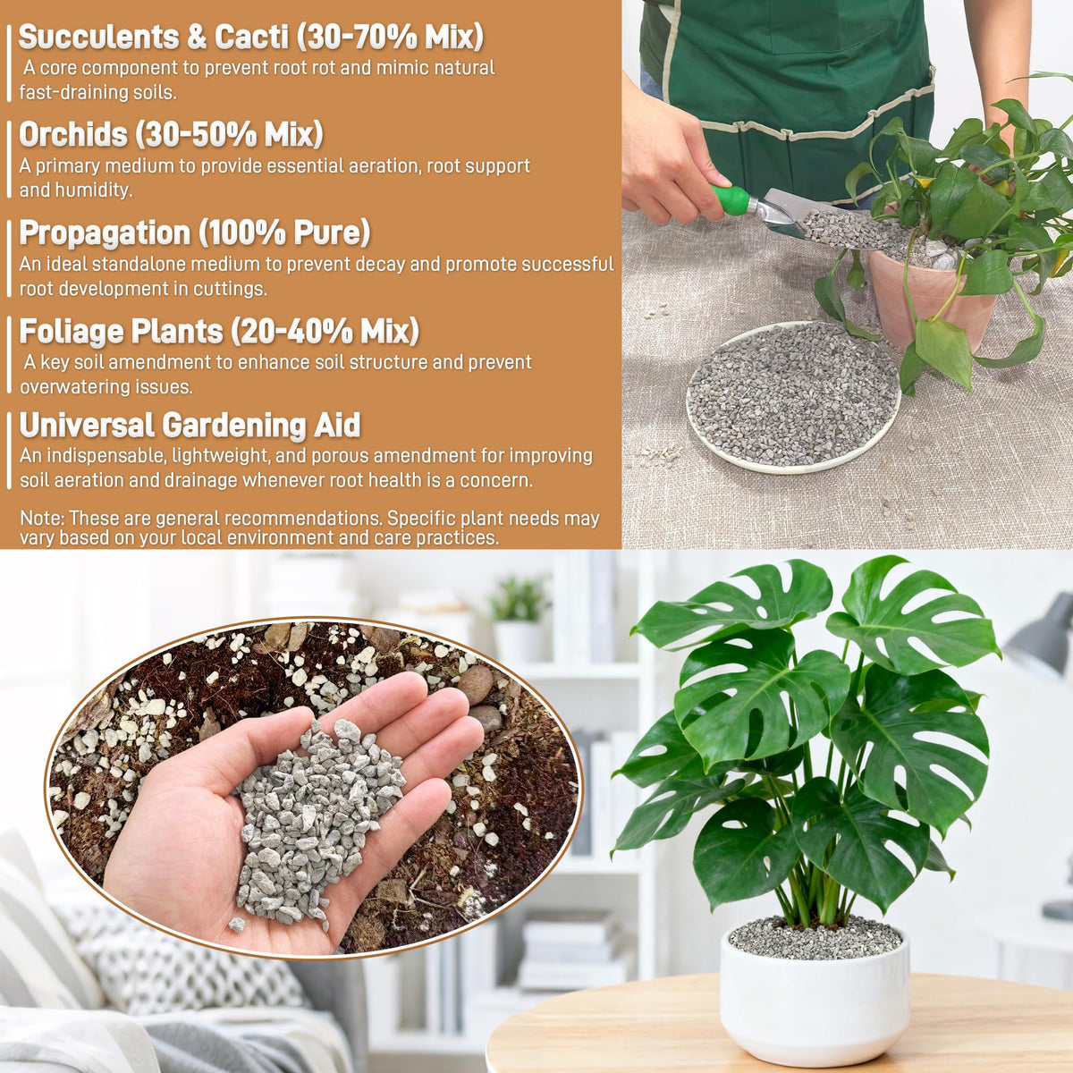 Sumloty pumice used as natural filter in aquariums and terrariums.