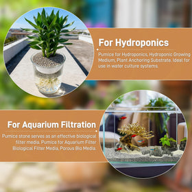 Sumloty pumice suitable for hydroponics enhancing aeration.