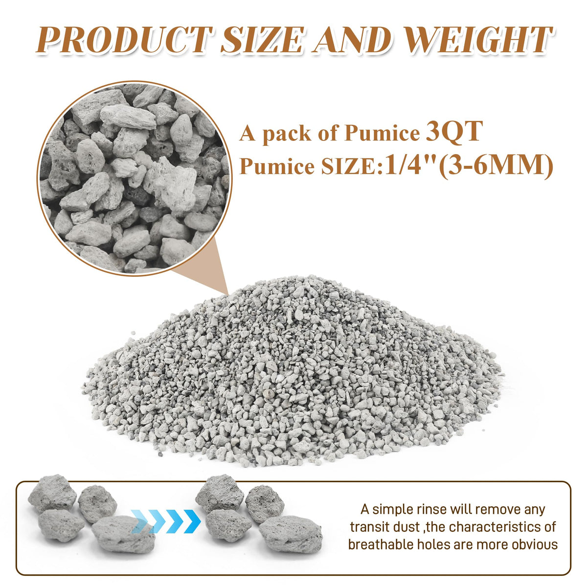 Sumloty pumice enhances soil aeration in potting mixes