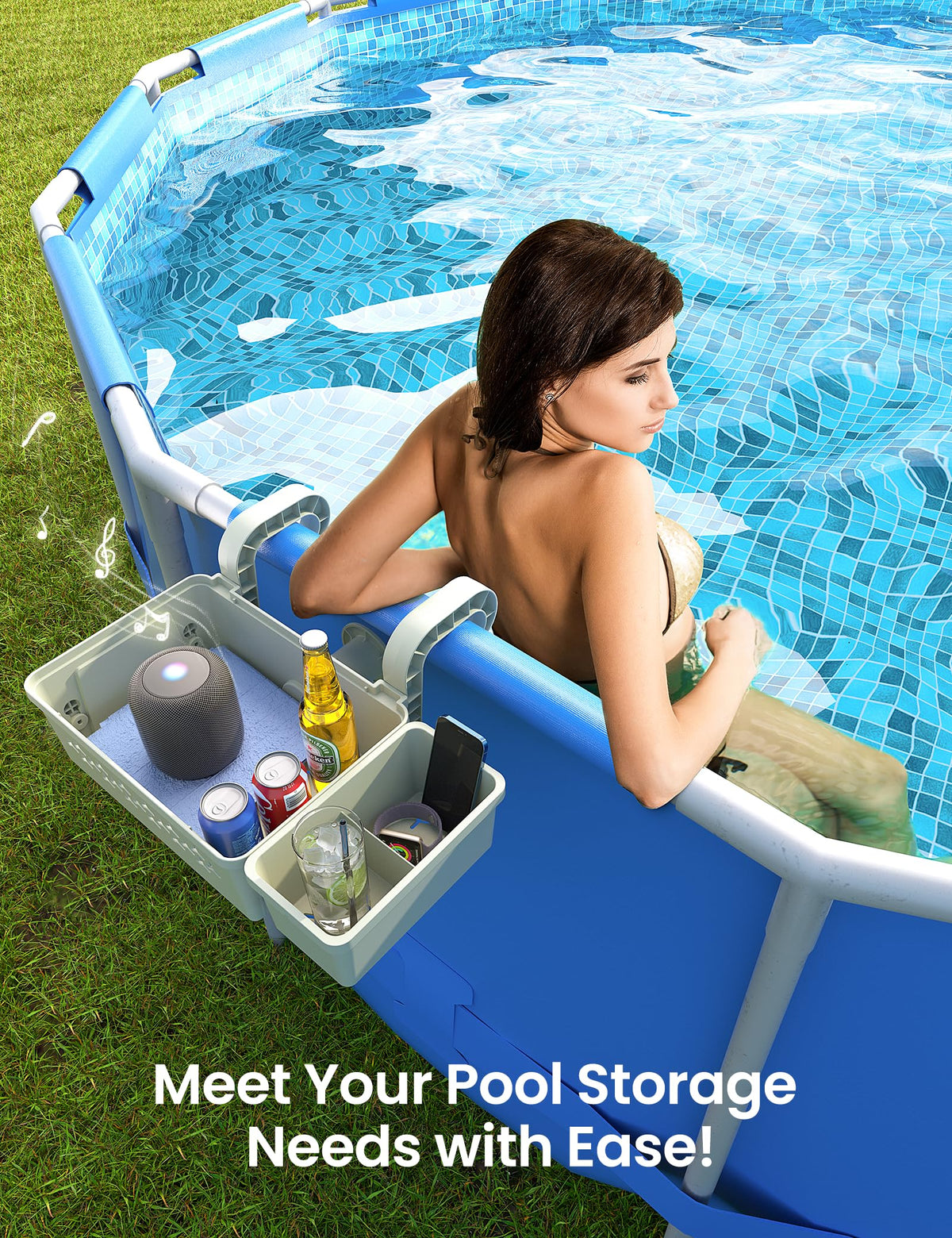 SUMMERBUDDY durable outdoor materials withstand sun and splash.