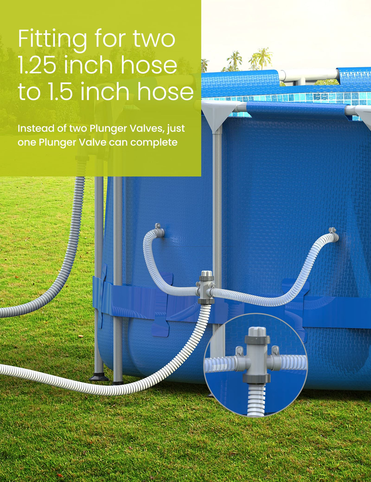 SUMMERBUDDY dual-outlet valve in use enables flexible flow paths