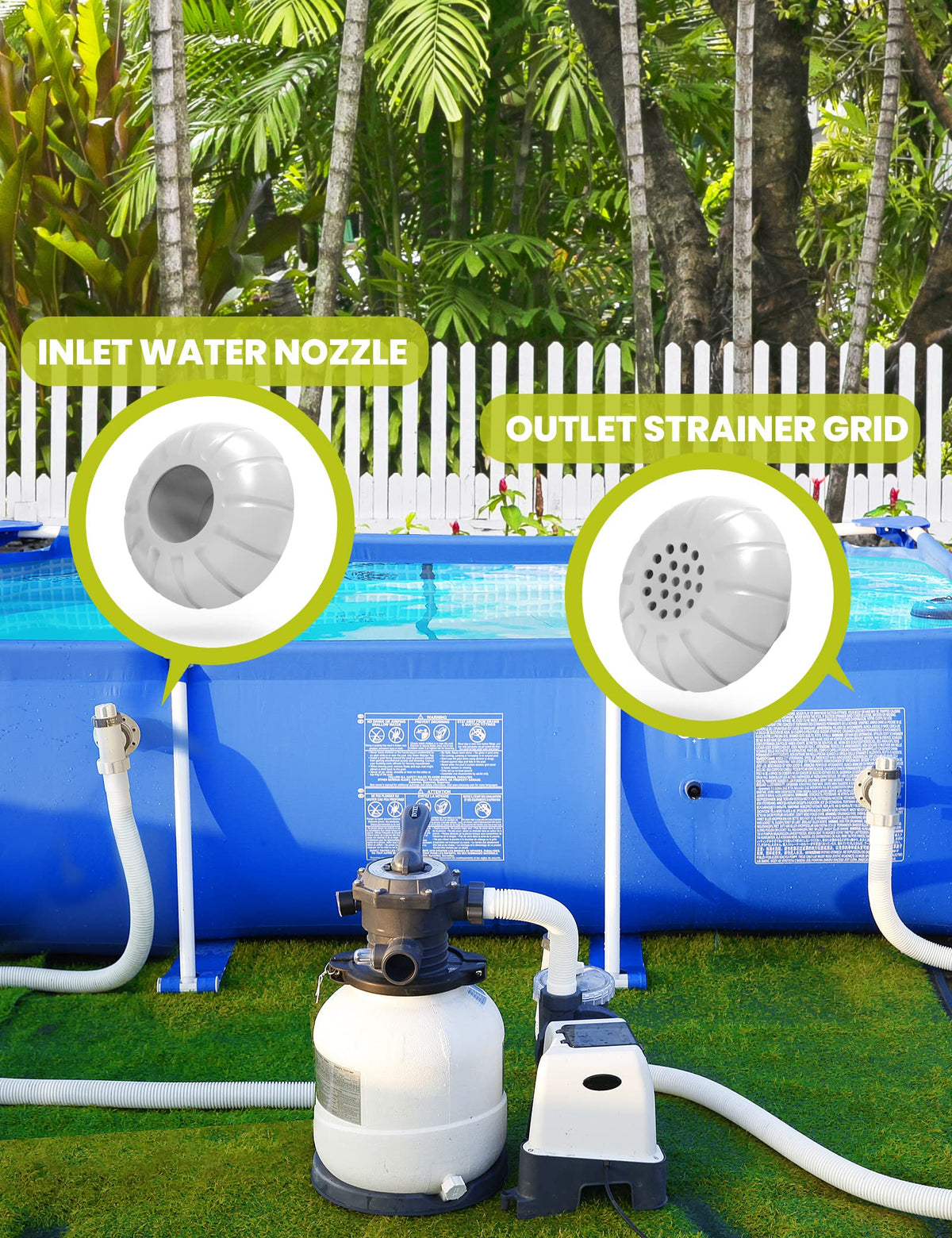 SUMMERBUDDY inlet water nozzle 1.5-inch directs efficient water flow