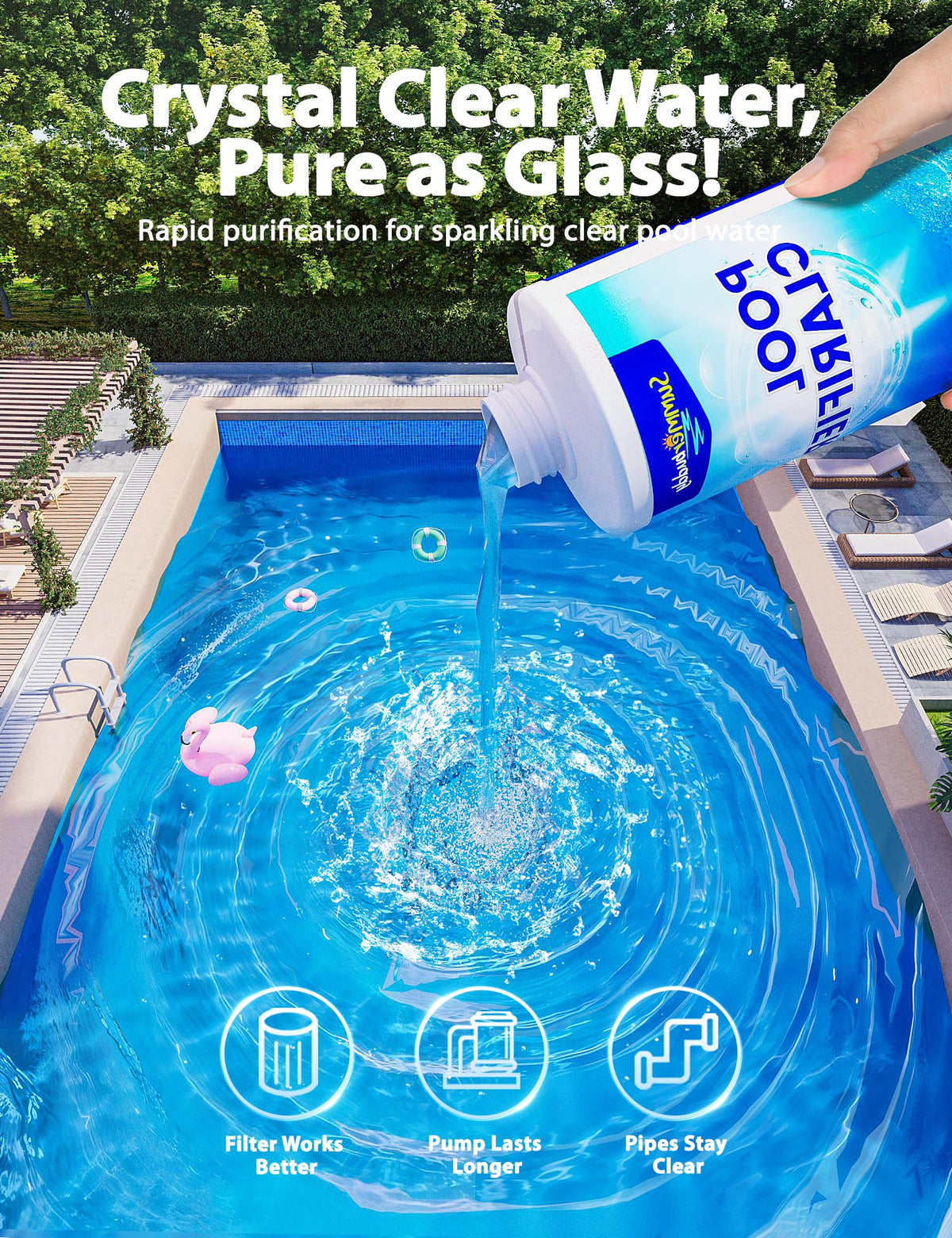 SummerBuddy clarifier action enhances filtration efficiency in real time.