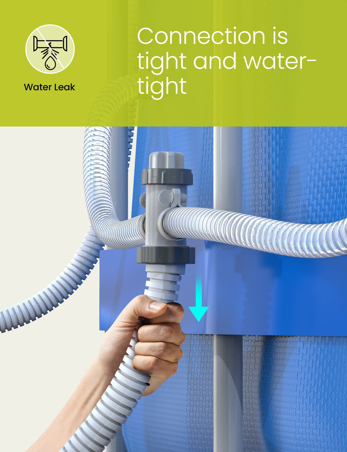 SUMMERBUDDY durable plastic construction supports long-lasting pool maintenance