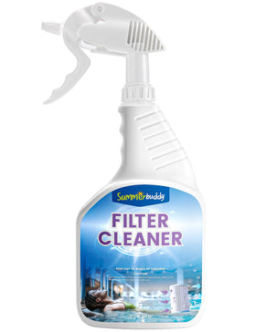 SummerBuddy spa filter cleaner bottle front view for fast cleaning