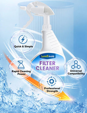 SummerBuddy spa filter cleaner rinsing action with residue-free result