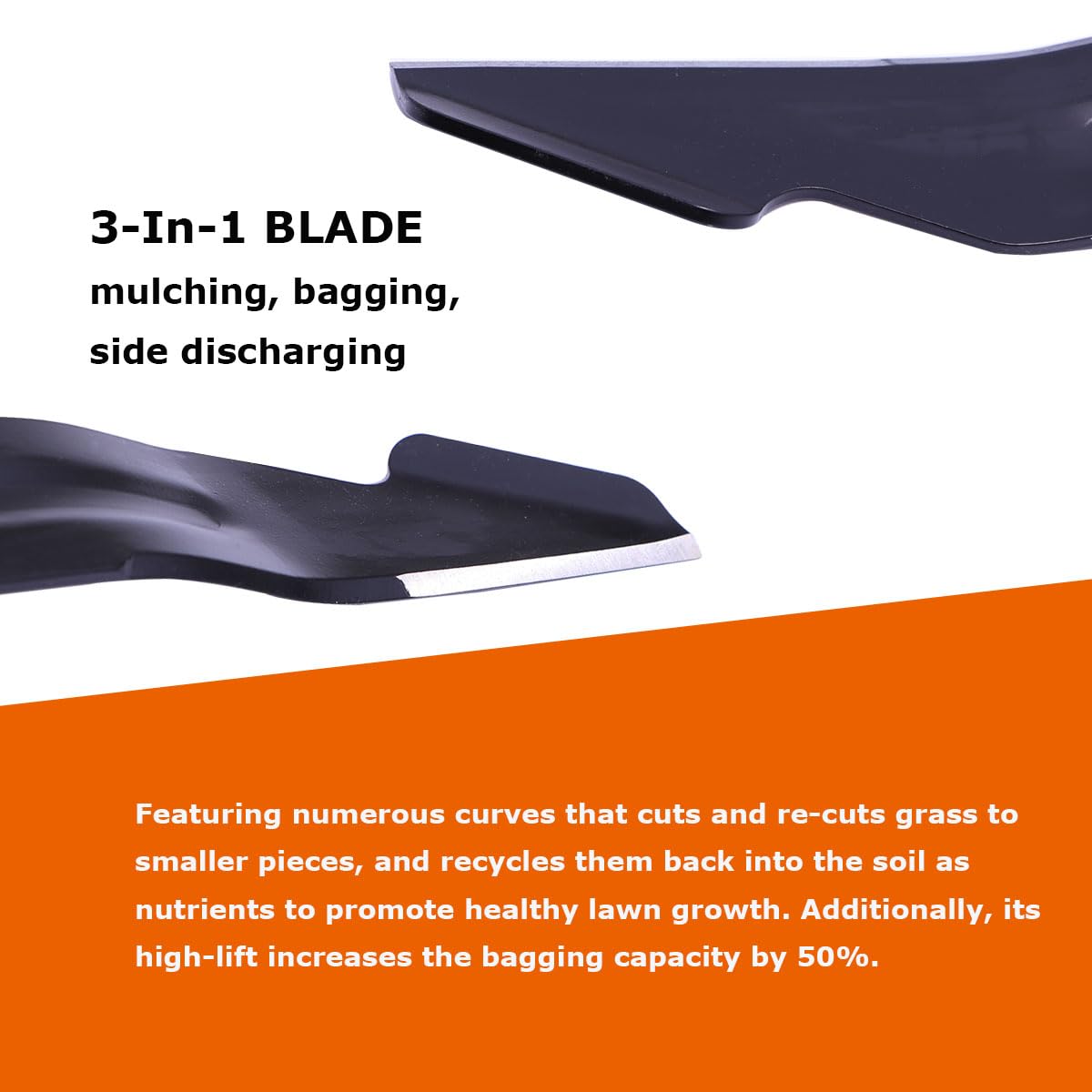 SummerCool 3-in-1 blade enables mulching, bagging, and side discharge options.