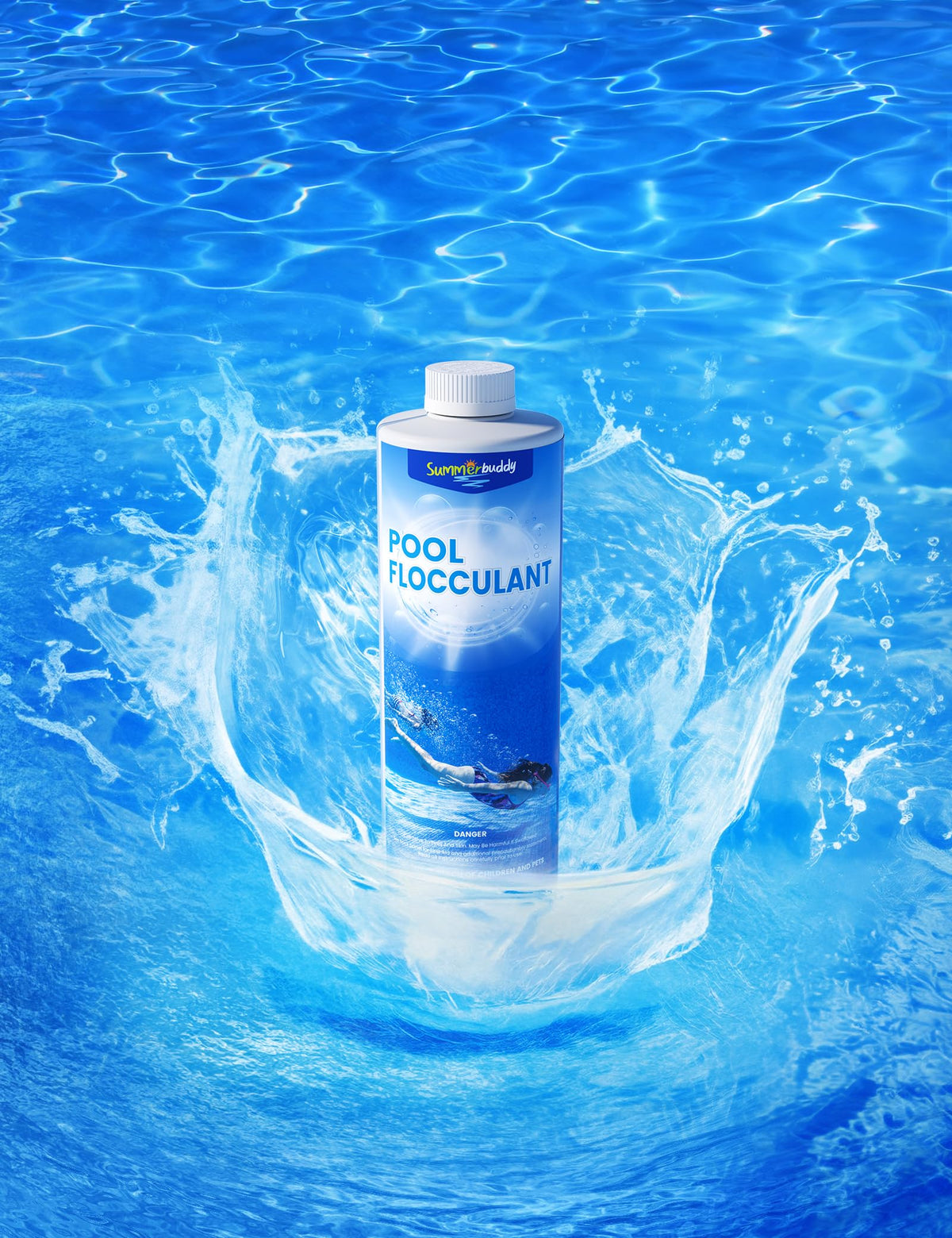 SUMMERBUDDY 32oz bottle shown for easy, scalable pool care