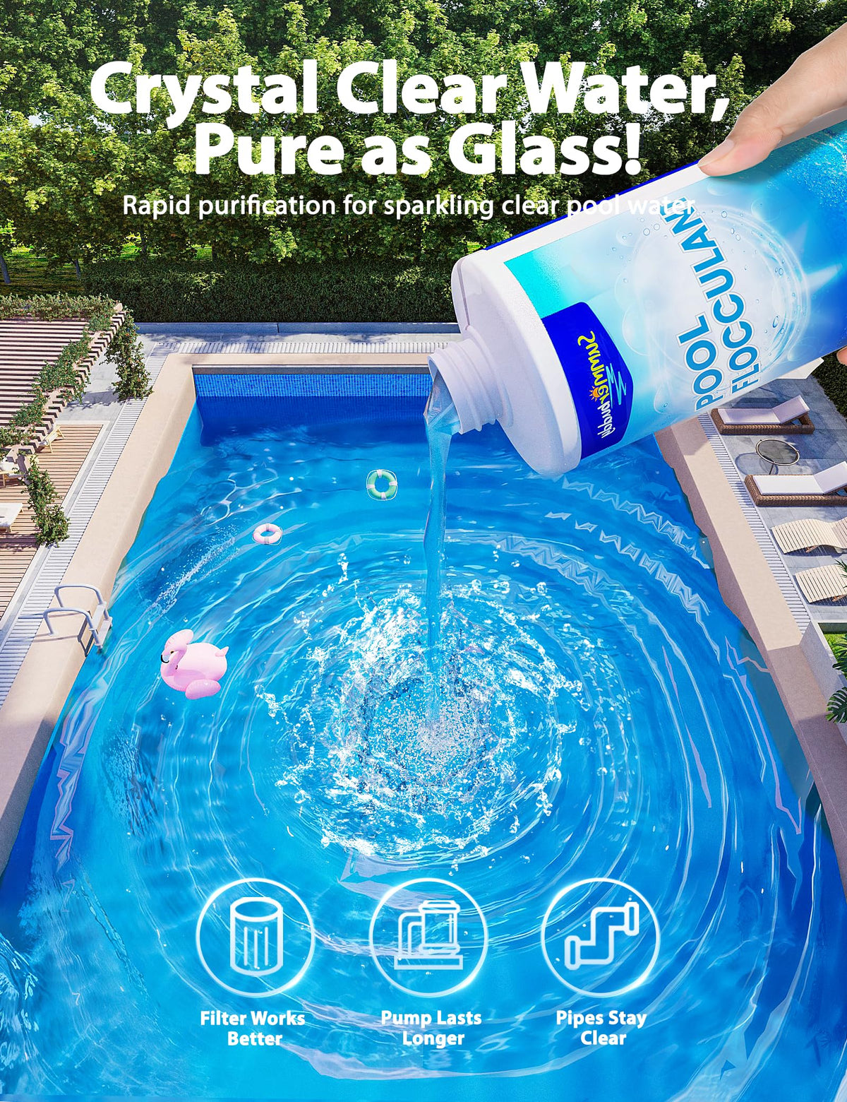 SUMMERBUDDY flocculant demonstrates universal compatibility across pool types
