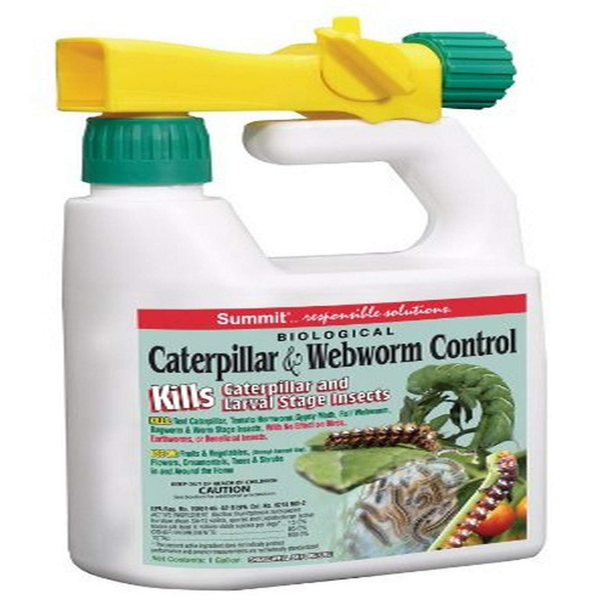 Summit 021-6 hose-end sprayer for caterpillar and webworm control on fruit trees