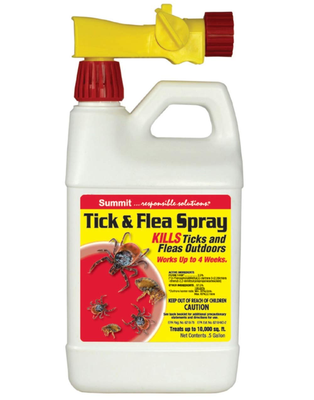 Summit 0296 Tick & Flea Spray bottle protecting outdoor yard perimeters from ticks