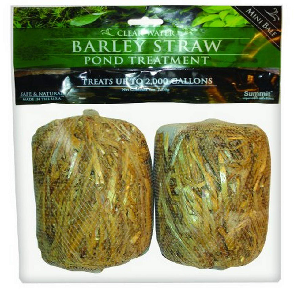 Summit clear-water barley straw bales 2-pack front view promoting pond clarity