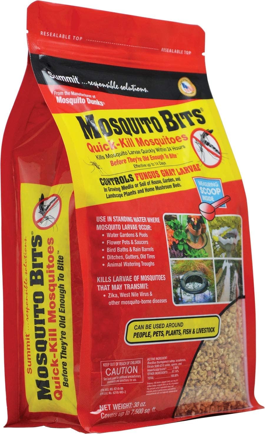 Summit Mosquito Bits bag packaging ready for storage and outdoor projects