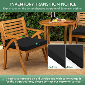 Summsun cushion set ideal for multi-chair outdoor dining setups
