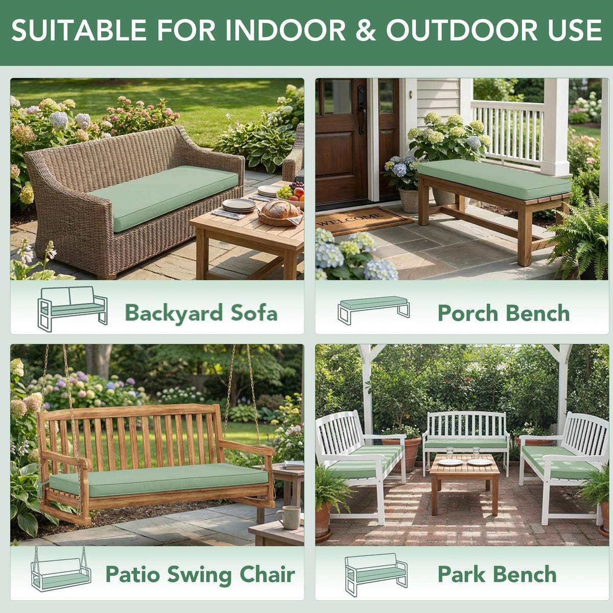 Summsun cushion offers color options to match garden decor